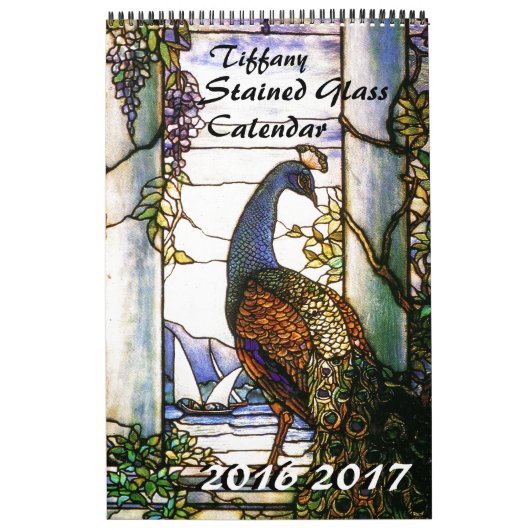 2016 Agenda voor de Natuur van Tiffany Glas in loo Kalender (Hoes)