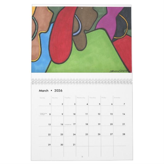 2016 calendrier Janice Treece-Senter (Mar 2026)