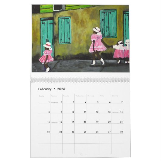 2016 calendrier Janice Treece-Senter (Feb 2026)