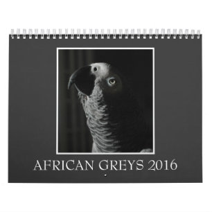2016 Congo-Afrikaanse grijze agenda Kalender