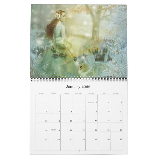 2016 dames dans le calendrier d'art (Jan 2026)