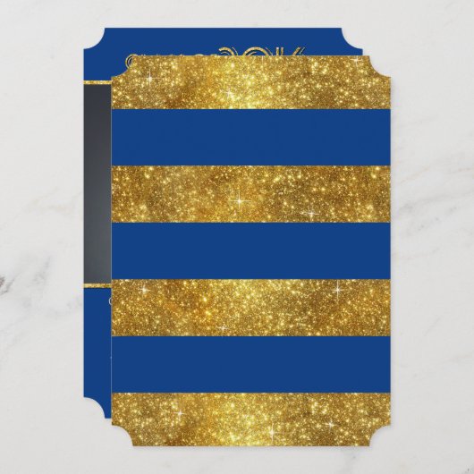 2016 Elegant Faux Glitter Confetti Afstuderen Part Kaart (Voorkant / Achterkant)