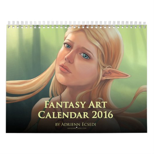 2016 Fantasy Art Calendar van Adrienn Ecsedi Kalender (Hoes)