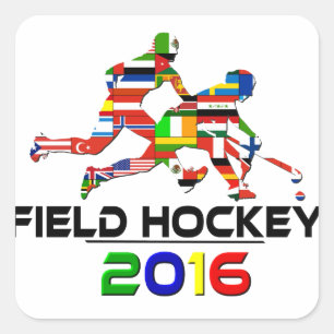 2016: Field Hockey Vierkante Sticker