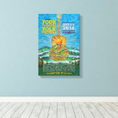 2016 Four Corners Folk Festival Poster Canvas Afdruk (Insitu (Houten vloer))