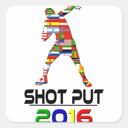 2016:Gepropt Vierkante Sticker (Voorkant)