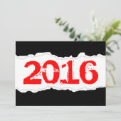 2016 (gescheurd papier) kaart (Staand voorkant)
