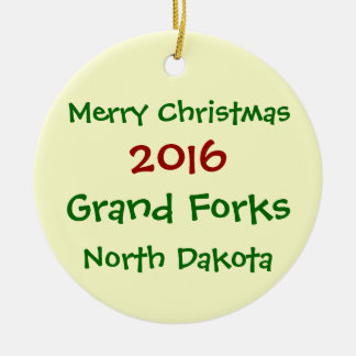 2016 GRAND FORKS NOORD DAKOTA CHRISTMAS ORNAMENT