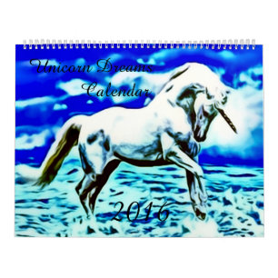 2016 Grote Unicorn Dreams Airborstel Art Calendar Kalender