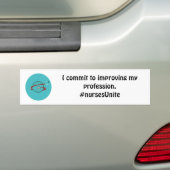 2016 - Het jaar voor verpleegkundigen. Bumpersticker (Op auto)