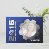 2016 invitation bleue et argentée d'obtention du (Debout devant)