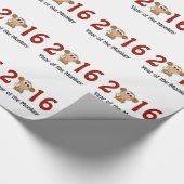 2016 Jaar van de aap Cadeaupapier (Hoek)