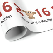 2016 Jaar van de aap Cadeaupapier (Rol Hoek)