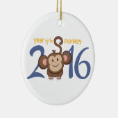 2016 Jaar van de aap Keramisch Ornament (Rechts)