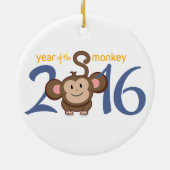2016 Jaar van de aap Keramisch Ornament (Achterkant)