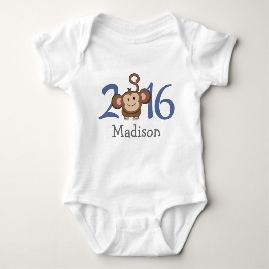 2016 Jaar van de aap (personaliseer versie) Romper (Voorkant)
