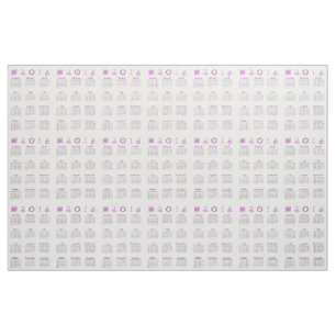 2016 Kalender op STOF met Fabric Font