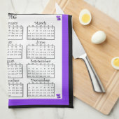 2016 Kalender voor overdreven kleding Theedoek (Quarter Fold)