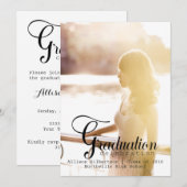 2016 Kalligrafie Afstuderen Fotofeest Uitnodiging (Voorkant / Achterkant)