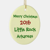 2016 KLEINE ROCK ARKANSAS MERRY CHRISTMAS ORNAMENT (Rechts)