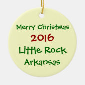 2016 KLEINE ROCK ARKANSAS MERRY CHRISTMAS ORNAMENT (Voorkant)