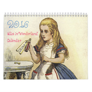 2016 milieu Alice dans le calendrier du pays des