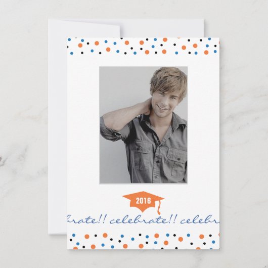 2016 Moderne afstudeerfeestuitnodiging - Sinaasapp Kaart (Achterkant)