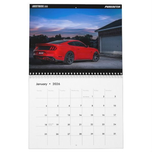 2016 Mustang Calendar - mustang6.com Kalender (Jan 2026)