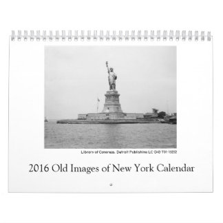 2016 Oude Afbeeldingen van de agenda van New York Kalender