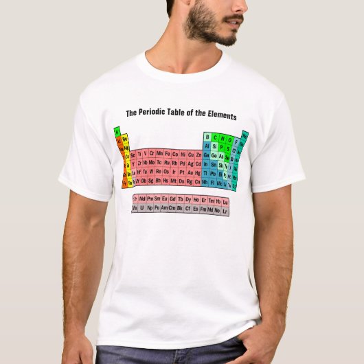 2016 Periodic Table of the Elements T-shirt (Voorkant)