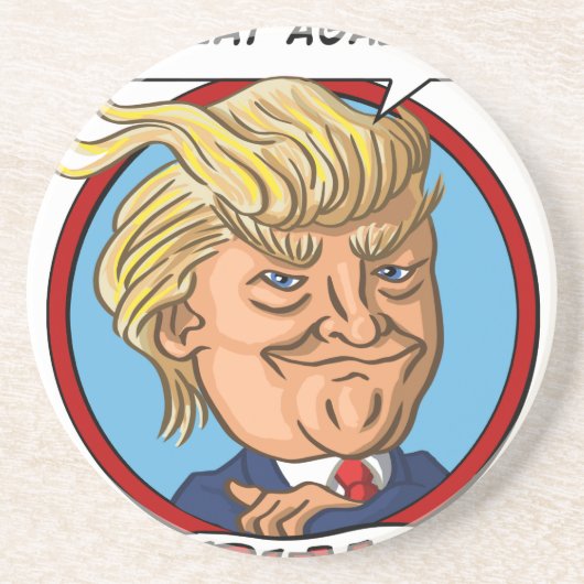 2016 Presidentiële verkiezingen Zandsteen Onderzetter (Voorkant)