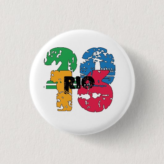 2016 rio de janeiro brasil olimpiadas ronde button 3,2 cm (Voorkant)