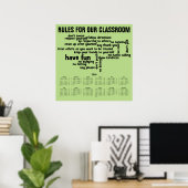 2016 Wall Calendar Rules for Our Classroom Poster (Bureau à domicile)