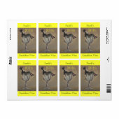 2016 Zelfgemaakte paardenbloem wijn Lady Labels (Full Sheet)