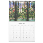 2017 2018 calendriers de nature en verre souillé (Jan 2027)