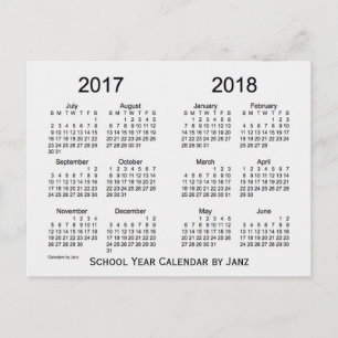 2017-2018 Schooljaar White Smoke Calendar van Janz Briefkaart
