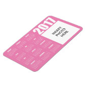 2017 Aangepast fotokalender Magnet - Licht Roze Magneet (Linkerzijde)