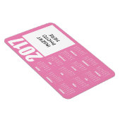 2017 Aangepast fotokalender Magnet - Licht Roze Magneet (Rechterzijde)