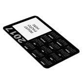 2017 Aangepaste fotokalender Magnet - Zwart Magneet (Rechterzijde)