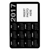 2017 Aangepaste fotokalender Magnet - Zwart Magneet (Verticaal)