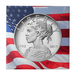 2017 American Liberty 225th Jubileum Silver Tegeltje