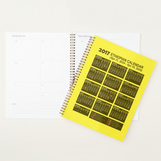 2017 Année civile éthiopienne 2024 et 2025 (Devant avec enveloppe)