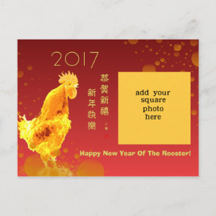 2017 de Chinese Groet van de Foto van de Douane Feestdagenkaart