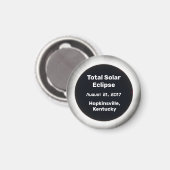 2017 Éclipse solaire totale BW par aimant de local (Recto/Verso)