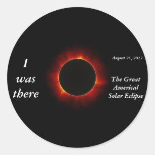 2017 editie Solar Eclipse "I was there" Ronde Sticker