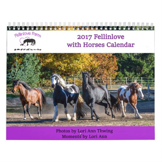 2017 Fellinlove avec le calendrier de chevaux (Protection)