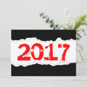 2017 (gescheurd papier) kaart (Staand voorkant)