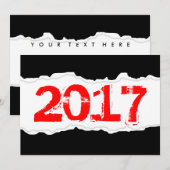 2017 (gescheurd papier) kaart (Voorkant / Achterkant)