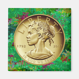 2017 GOUDEN DAME LIBERTY MUNTSTUK MAGNEET