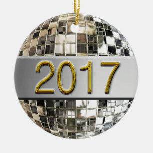 2017 het Fonkelende Zilveren Ornament van de Bal